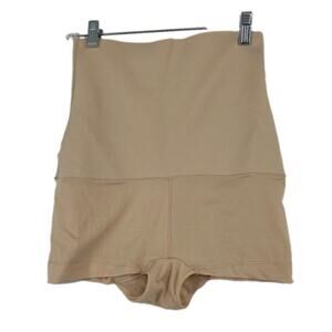 Maidenform High Waist Shaper Brief Size L Nude Tummy Control Silicone Grip